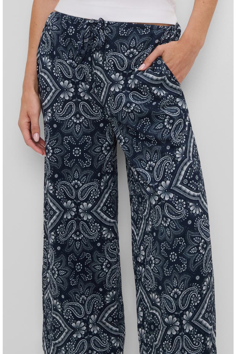 Elara Drawstring Waist Pants, Alternate, color, NOCTURNAL BANDANA