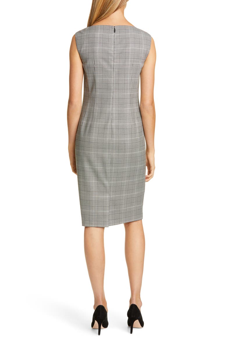 Della Houndstooth Sheath Dress, Alternate, color, BLACK MULTI