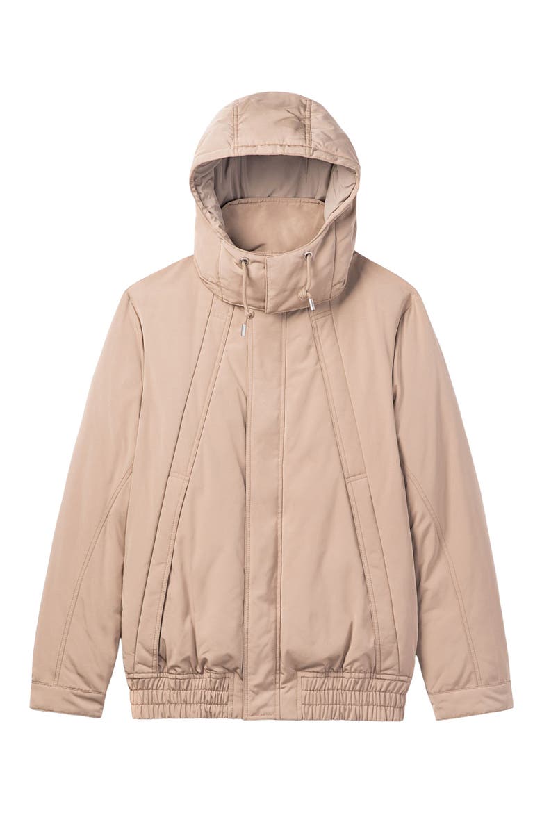Puffer Bomber Jacket, Alternate, color, SAND