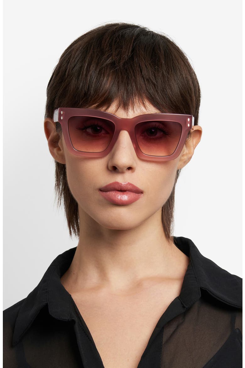 53mm Gradient Rectangular Sunglasses, Alternate, color, 035J-FF