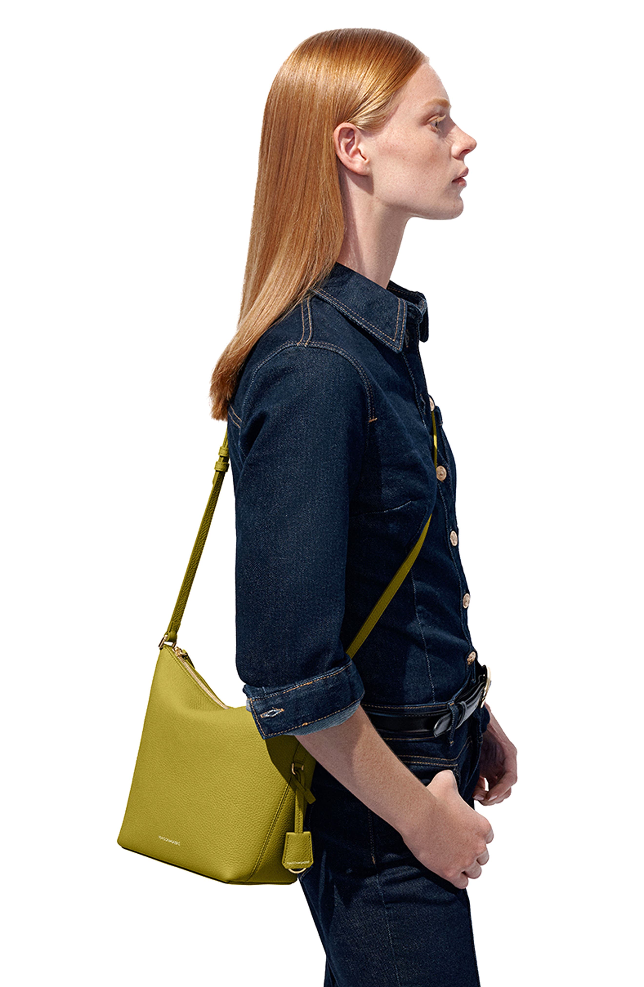 The Zipped Bucket Bag, Alternate, color, Martini Green