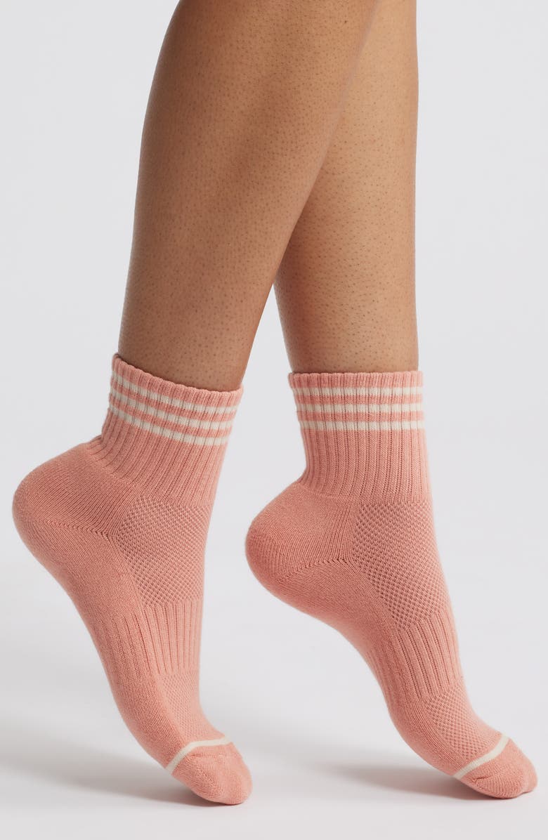 Le Bon Shoppe Girlfriend Stripe Quarter Socks, Main, color, 