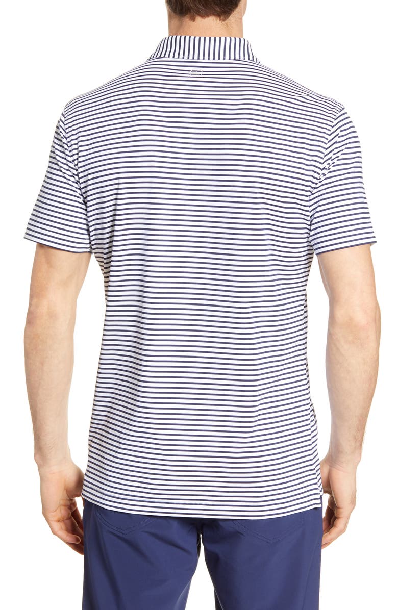 Peter Millar Miles Stripe Short Sleeve Stretch Jersey Polo, Alternate, color, 