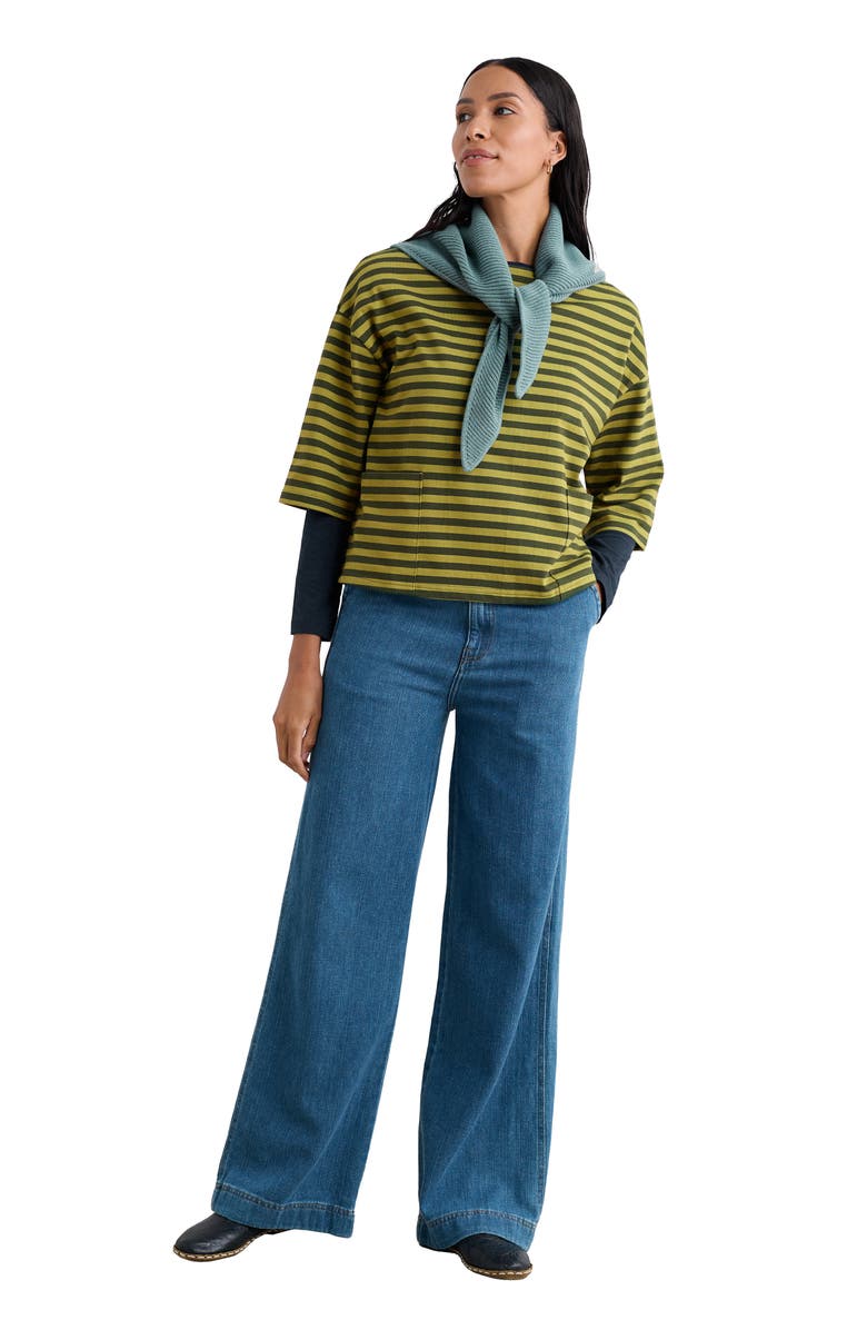 Seasalt Cornwall Buryan Stripe Organic Cotton T-Shirt, Alternate, color, Mini Cornish Beech Fennel