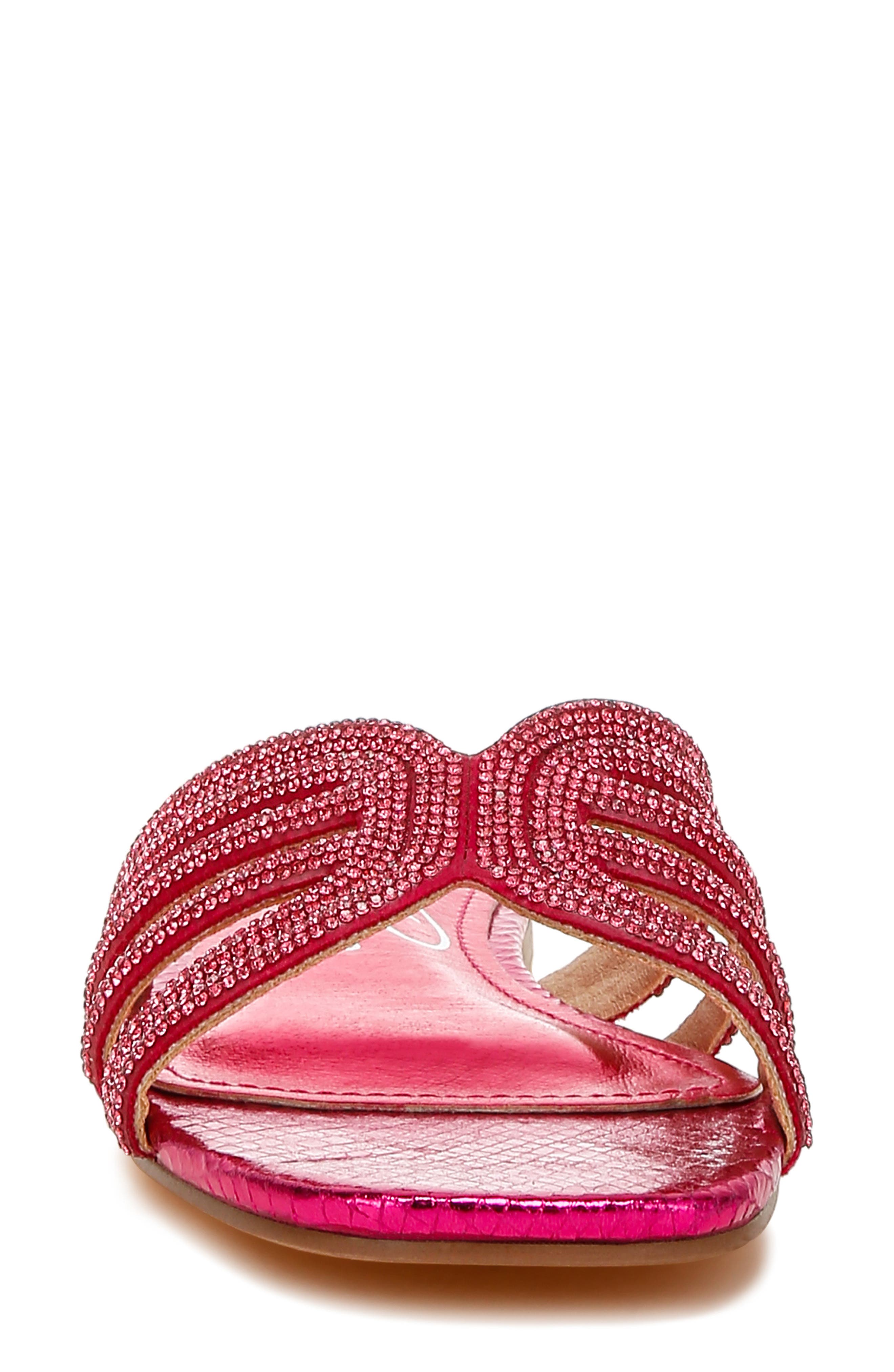Dindy Embellished Slide Sandal, Alternate, color, FUSHIA