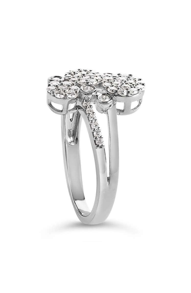 Haus of Brilliance Silver 1/2 Cttw Diamond Scatter Composite Bypass Ring, Alternate, color, White