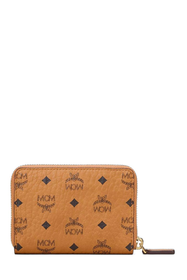 Zip Wallet in Visetos Original, Alternate, color, Cognac