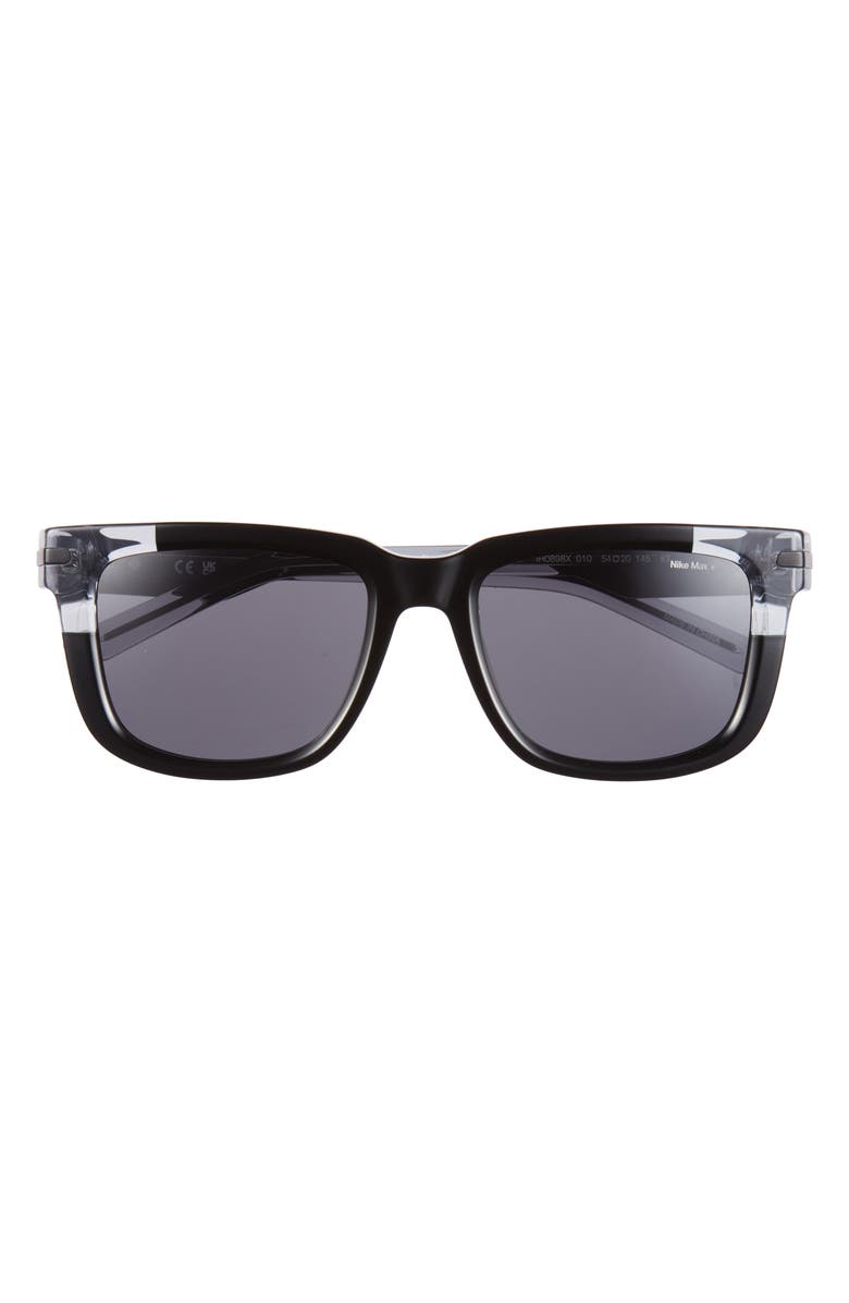 Nike Crescent Fall Square Sunglasses, Main, color, Black / Grey