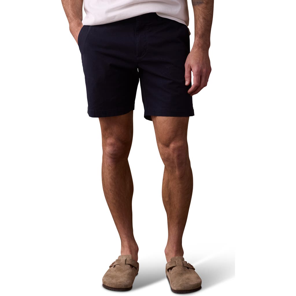The Normal Brand Stretch Cotton Chino Shorts In Navy