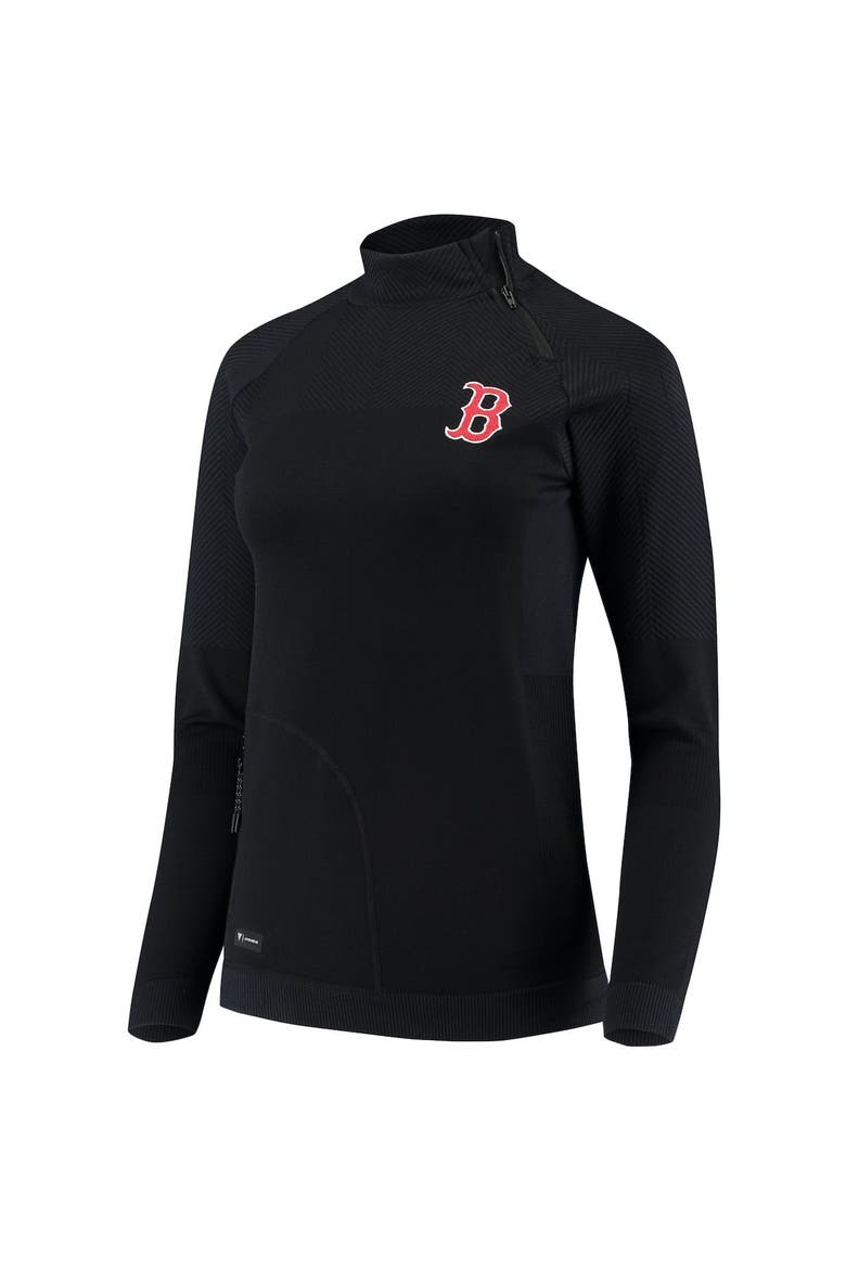 Women's Levelwear Navy Boston Red Sox Verse Asymmetrical Tri-Blend Quarter-Zip Jacket, Alternate, color, Navy