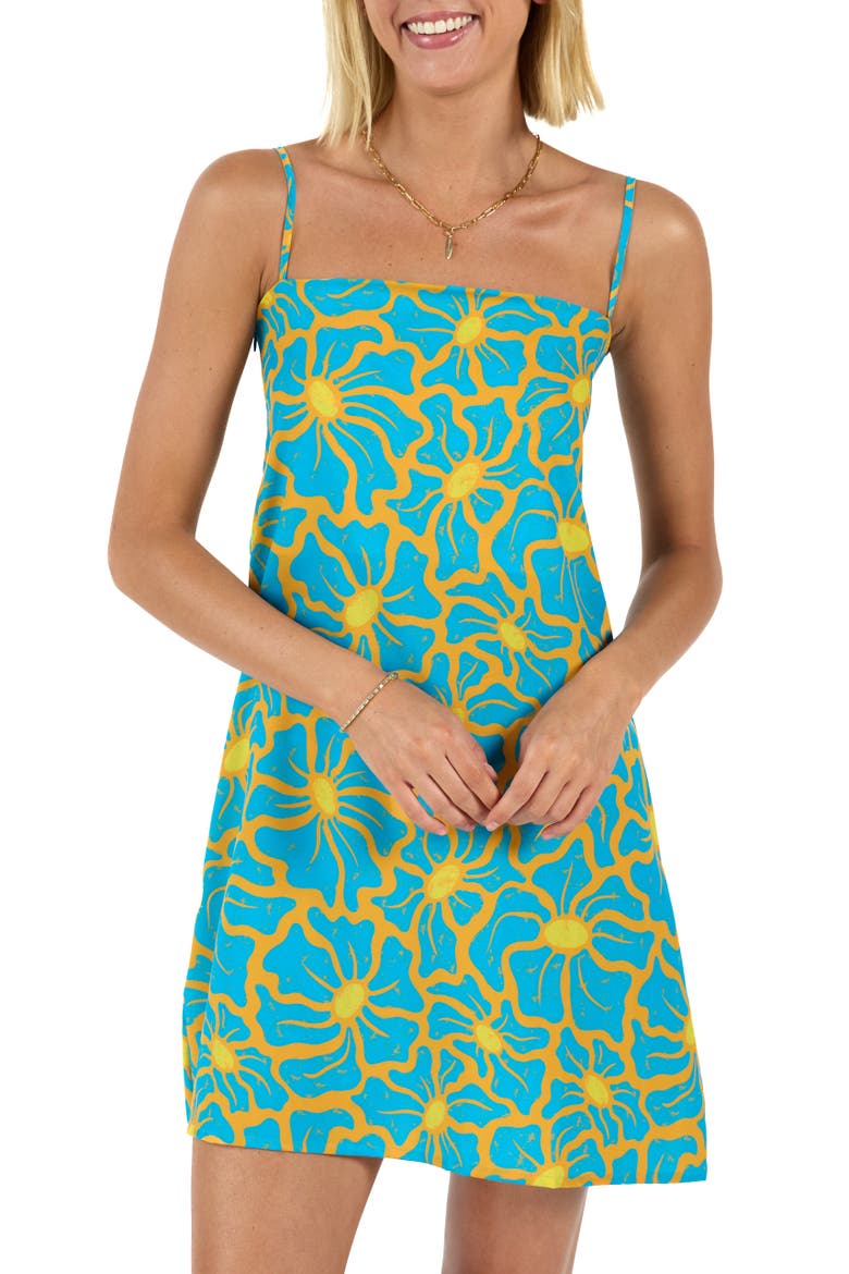 The 1979 - Sunset Mini Dress, Alternate, color, Teal