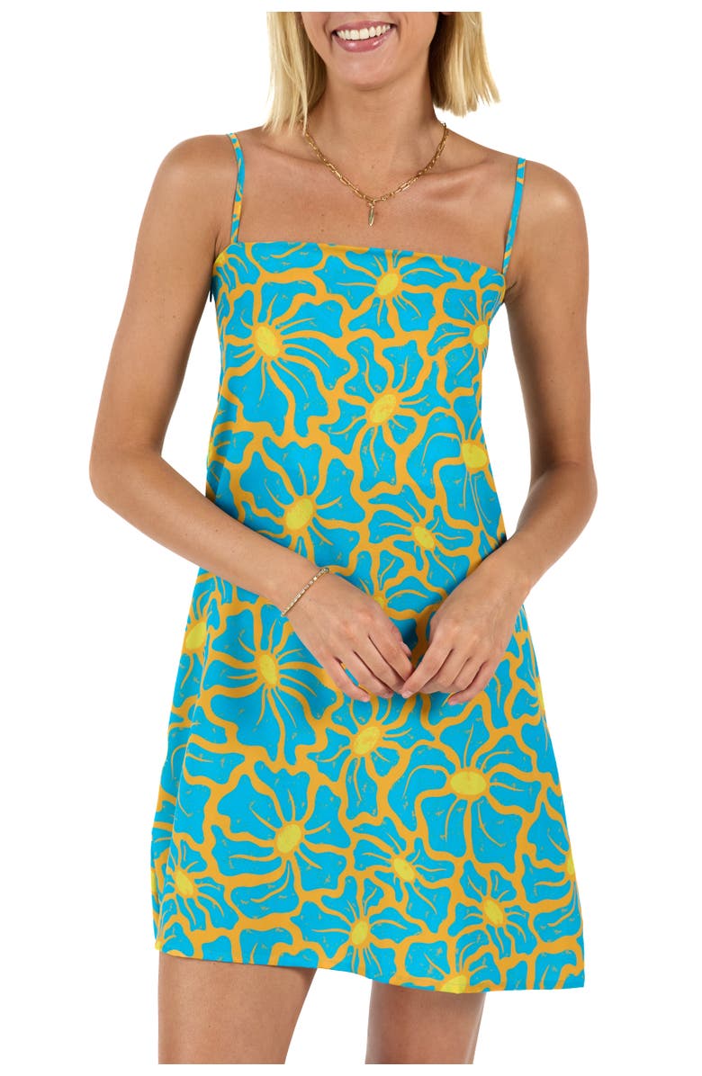 Kenny Flowers The 1979 - Sunset Mini Dress, Alternate, color, Teal