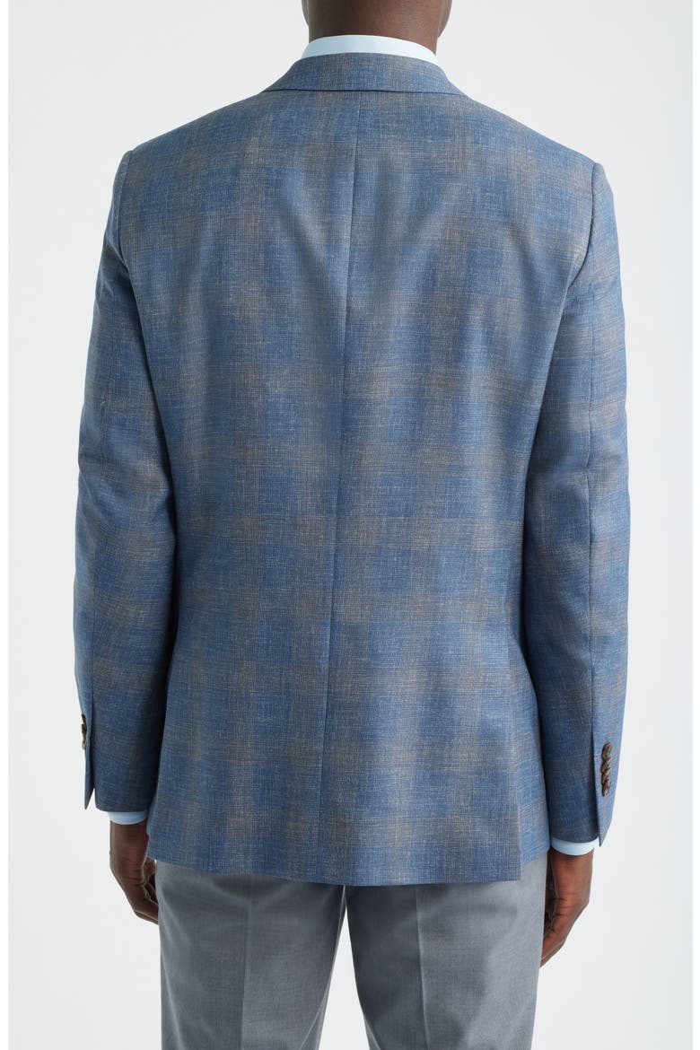 Hartford Classic Fit Blue Plaid Wool Sport Coat, Alternate, color, MEDIUM BLUE