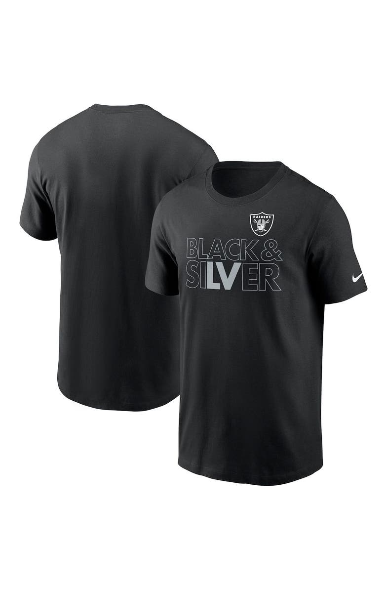 Nike Men's Nike Black Las Vegas Raiders Hometown Collection Black & Silver T-Shirt, Main, color, 