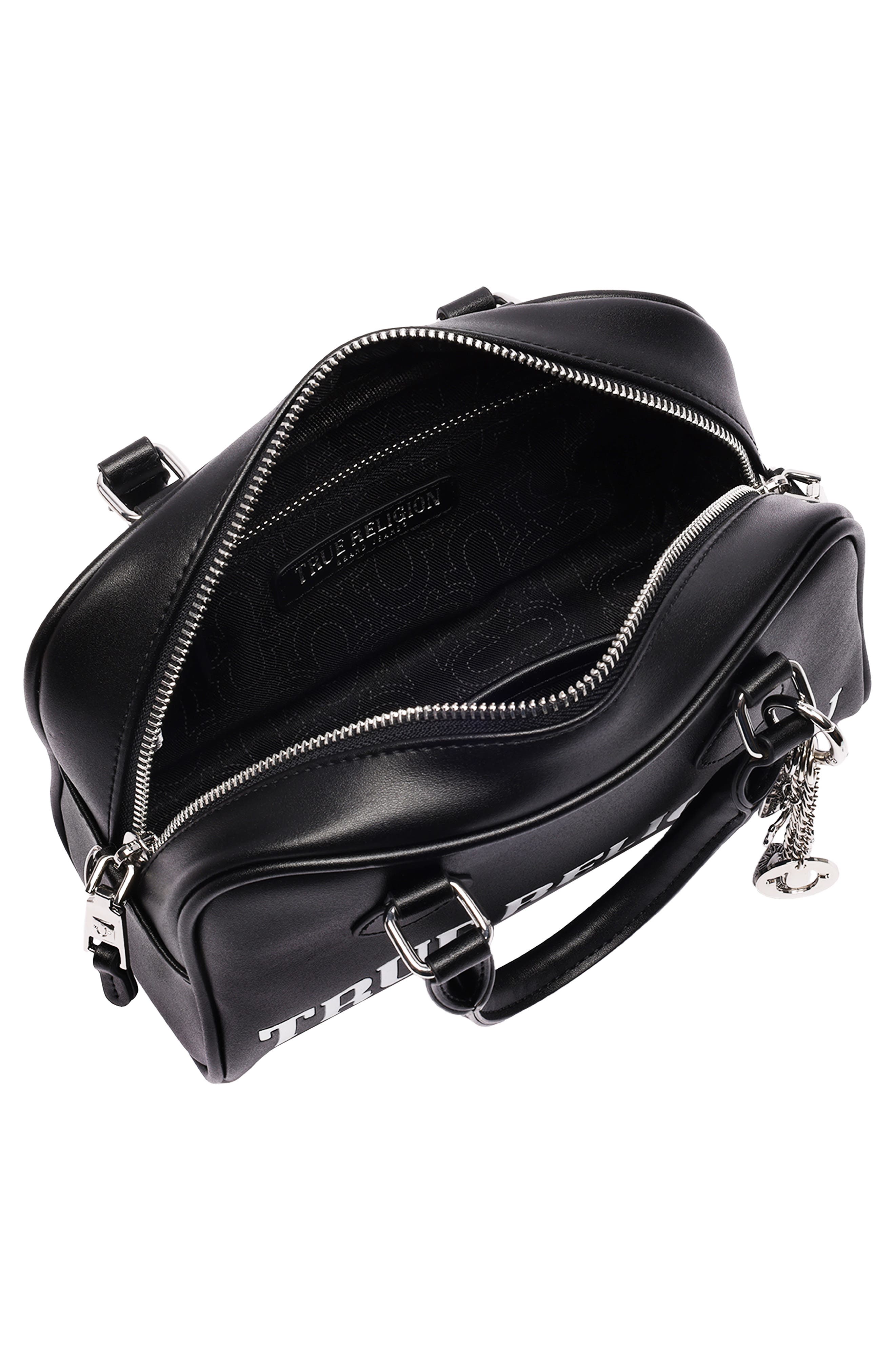 True Religion Bombe Logo Satchel, Alternate, color, 