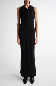 TOTEME Cowl Neck Stretch Crepe Dress