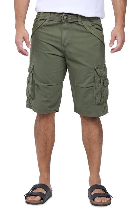 Belted Bermuda Cargo Shorts (Regular & Big)
