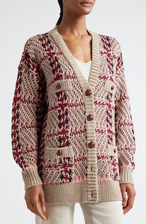 L'agence Macie Cardigan In Natural Sequin Multi