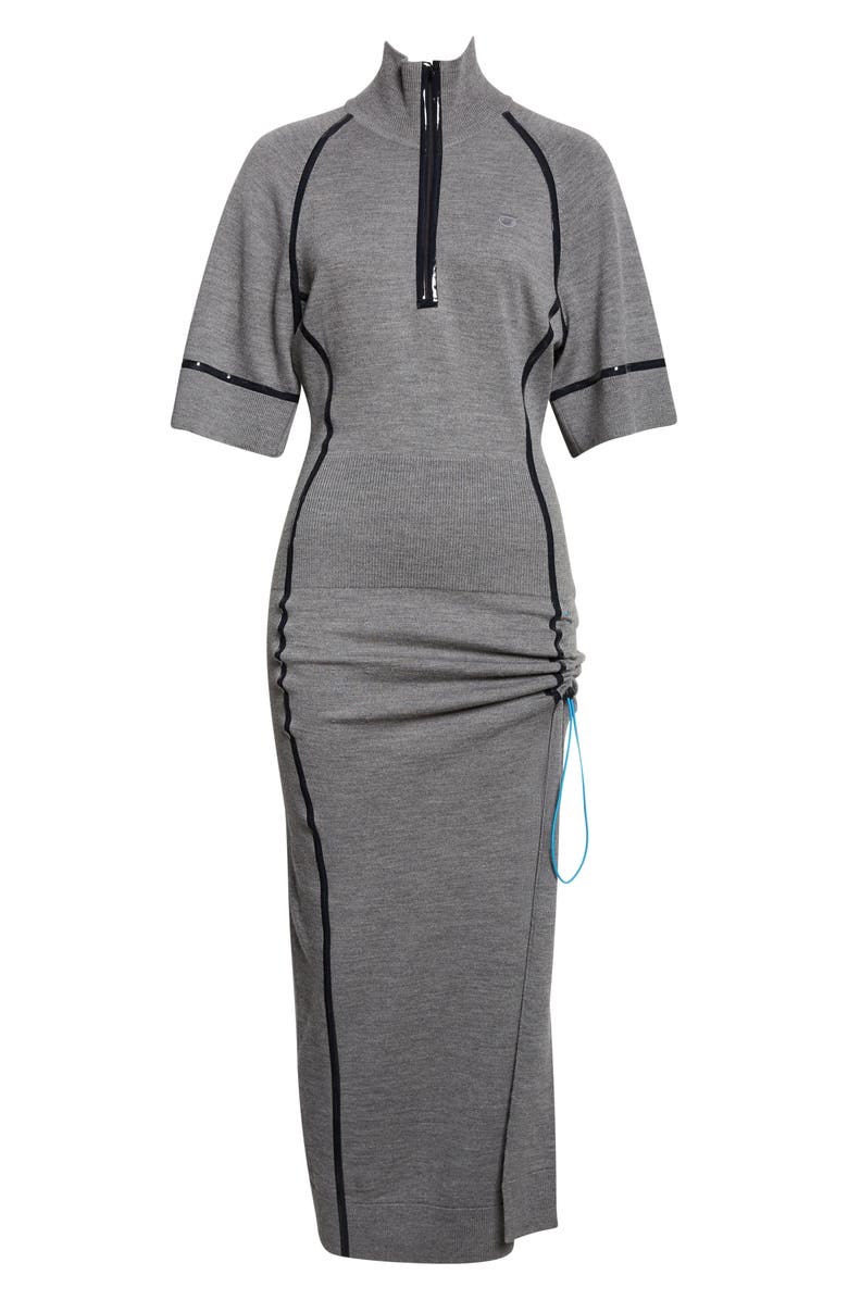 Coperni Technical Merino Wool Midi Sweater Dress, Main, color, Grey Grey