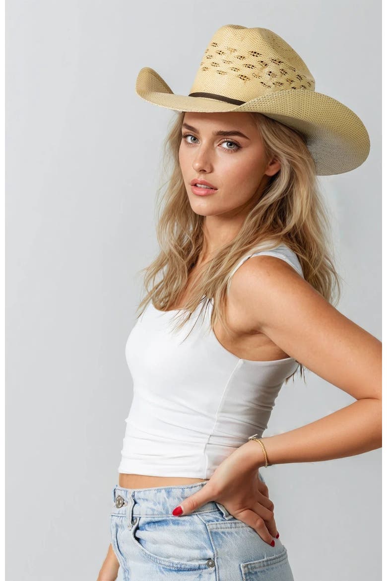 The Trailhand 50X Bangora Straw Hat, Alternate, color, Caramel