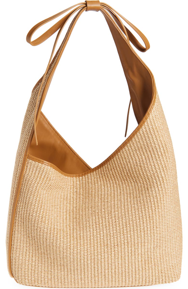 Reformation Medium Vittoria Woven Tote, Main, color, Natural Raffia