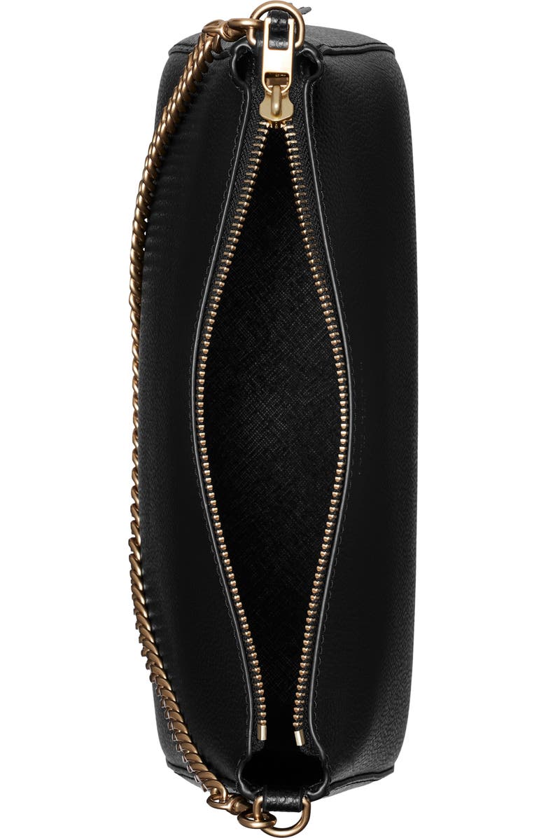 Tory Burch Perry Leather Shoulder Bag, Alternate, color, Black