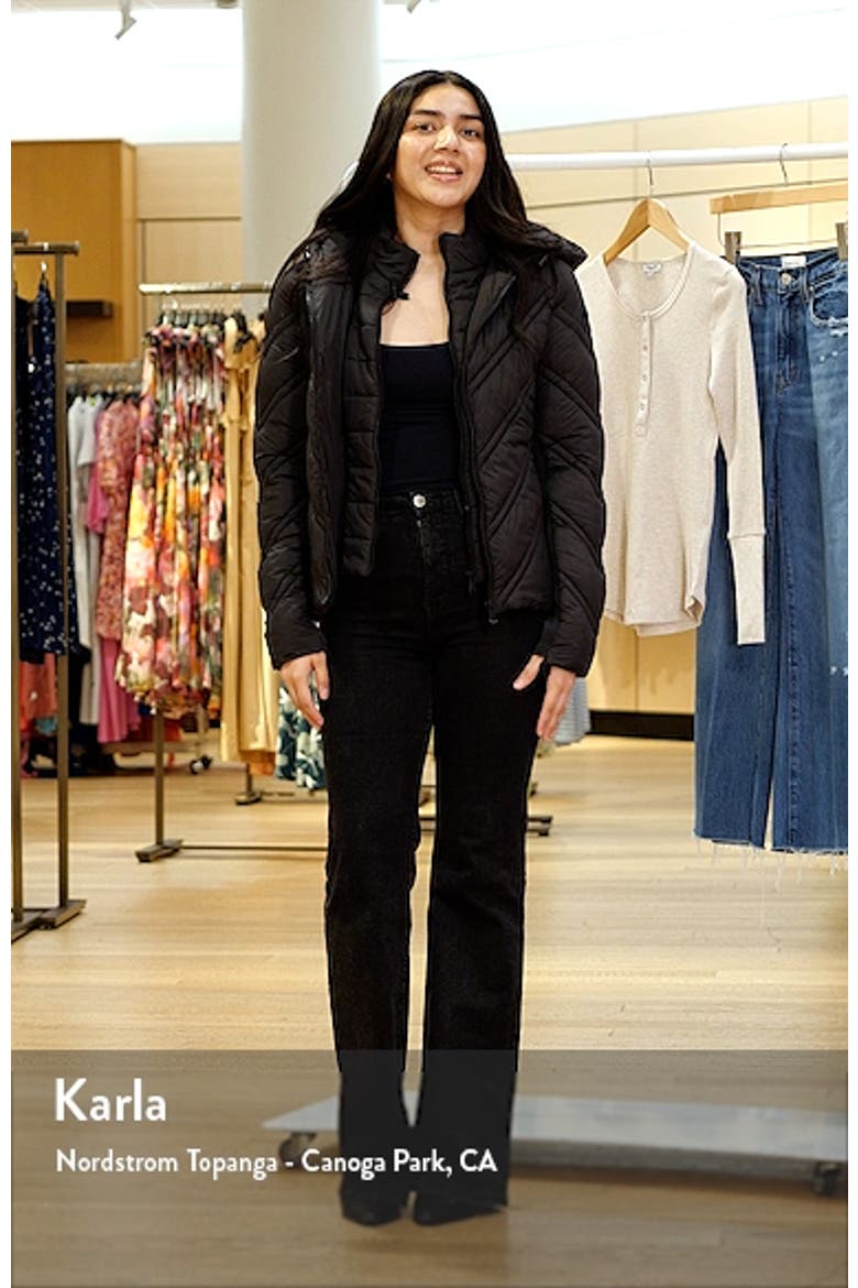 Hooded Puffer Jacket with Bib video
