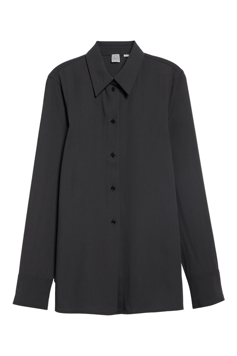 Lightweight Button-Up Shirt, Alternate, color, WASHED BLACK