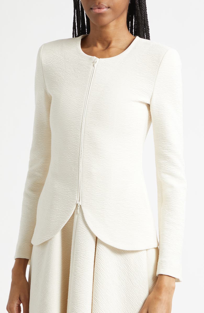 Giorgio Armani Jersey Jacket, Alternate, color, Solid White