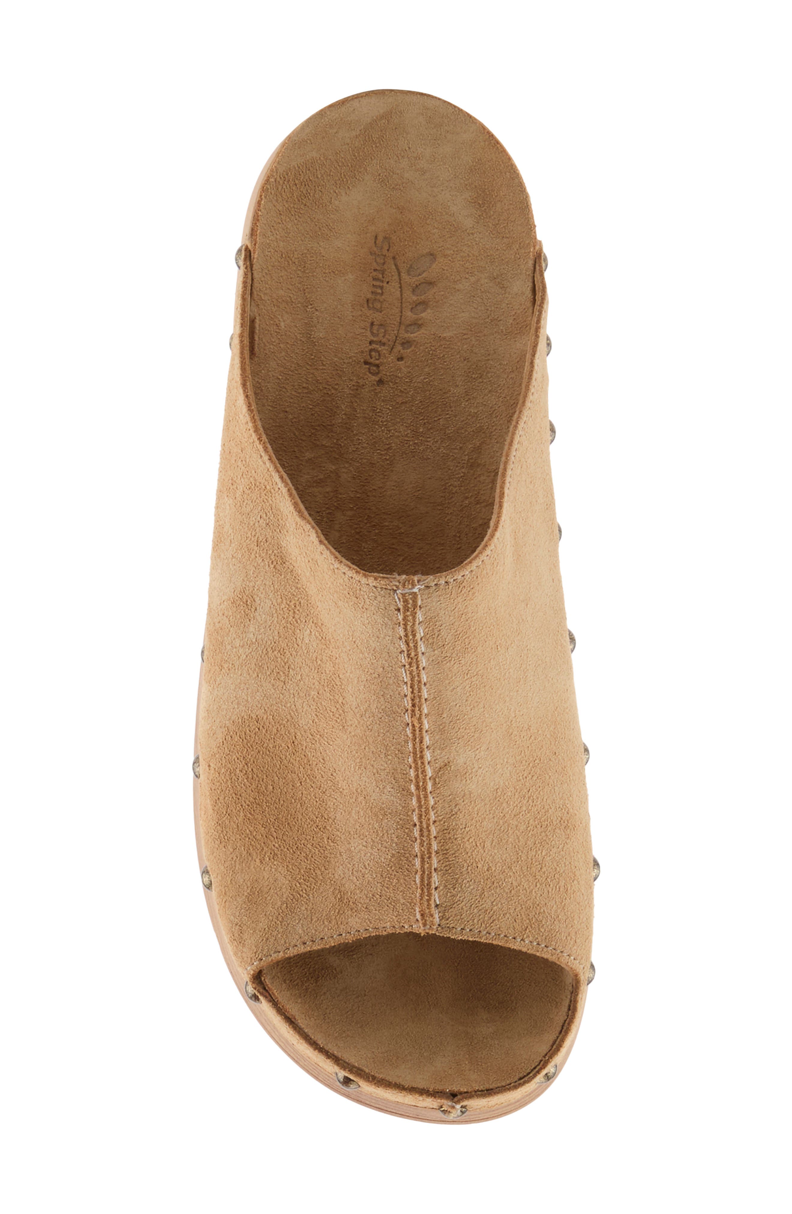 Emberlyn Slide Sandal, Alternate, color, BEIGE SUEDE