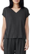 Eileen Fisher V-Neck Organic Linen T-Shirt