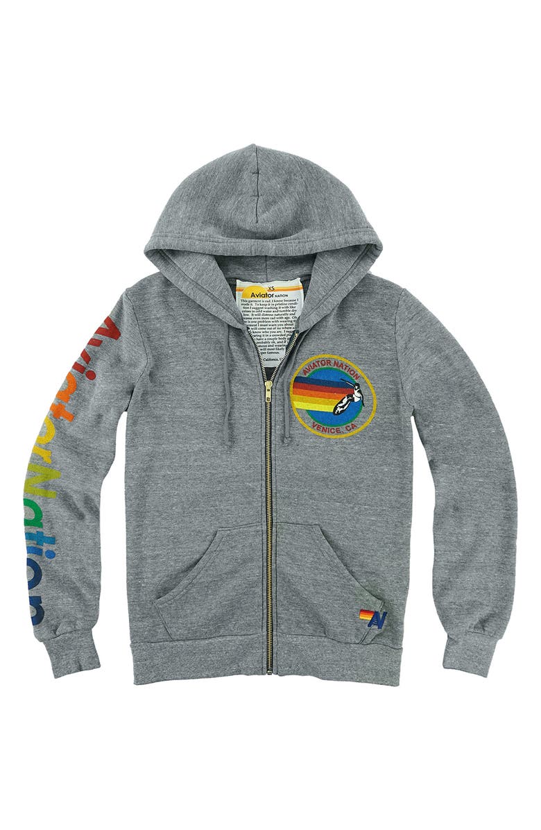 Aviator Nation Women's Zip Hoodie, Main, color, 