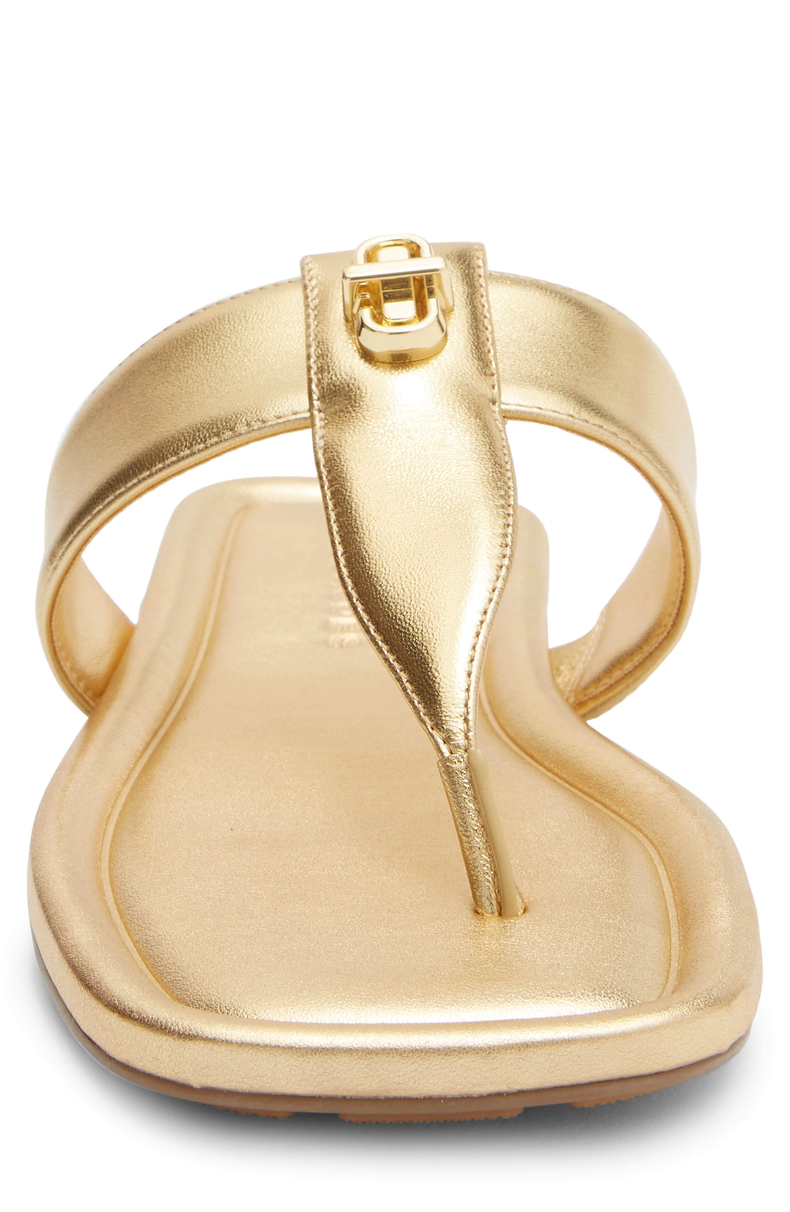 The Dual T-Strap Sandal, Alternate, color, GOLD