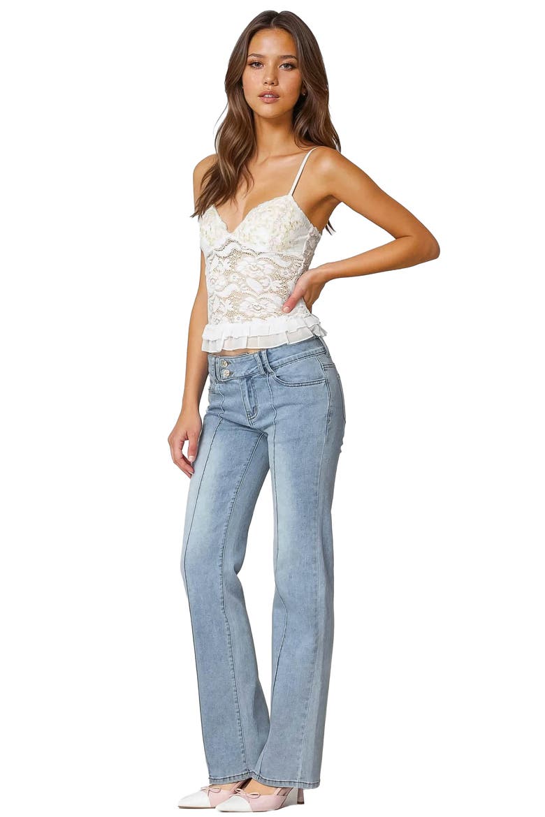 Torin Lacy Ruffle Camisole, Alternate, color, WHITE