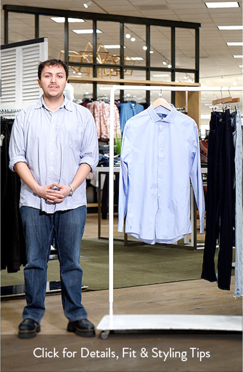 Classic Fit Check Cotton Poplin Button-Up Shirt, sales video thumbnail