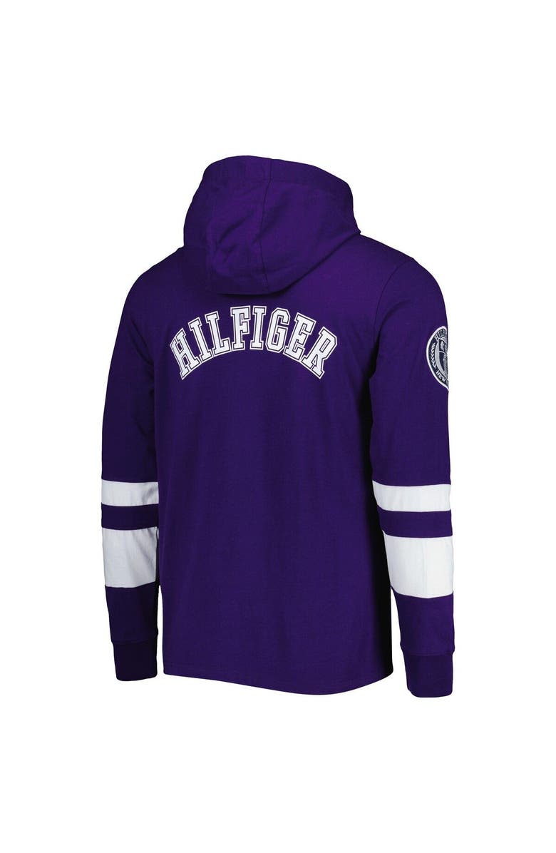Tommy Hilfiger Men's Tommy Hilfiger Purple/White Baltimore Ravens Alex Long Sleeve Hoodie T-Shirt, Alternate, color, 