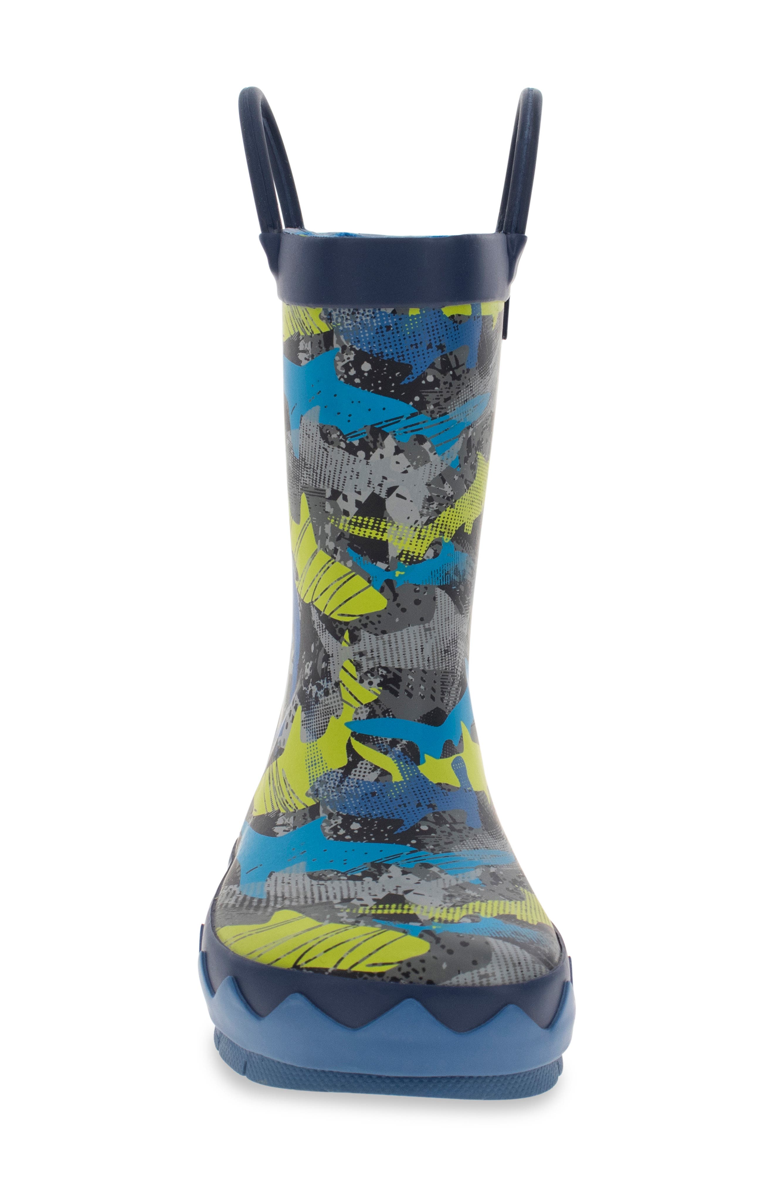 Western Chief Shark Frenzy Waterproof Rain Boot, Alternate, color, 
