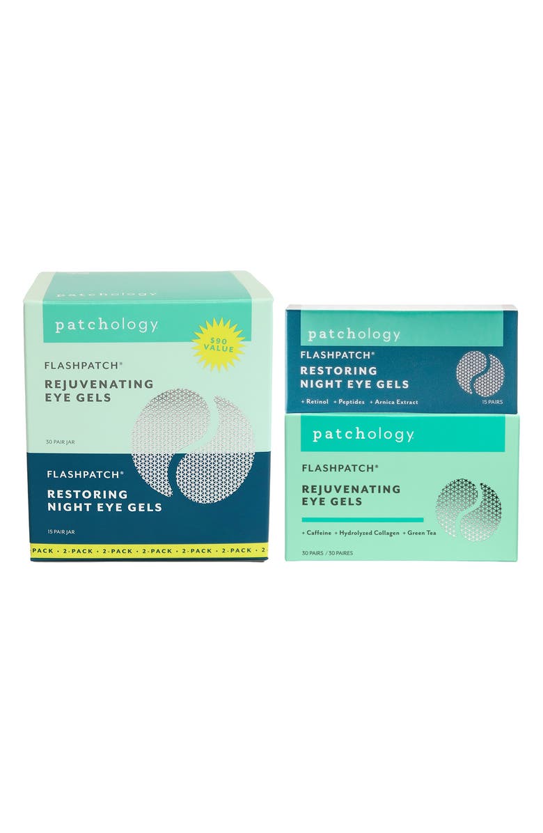 Patchology FlashPatch Rejuvenating Eye Gels & Restoring Night Eye Gels Duo $90 Value, Alternate, color,