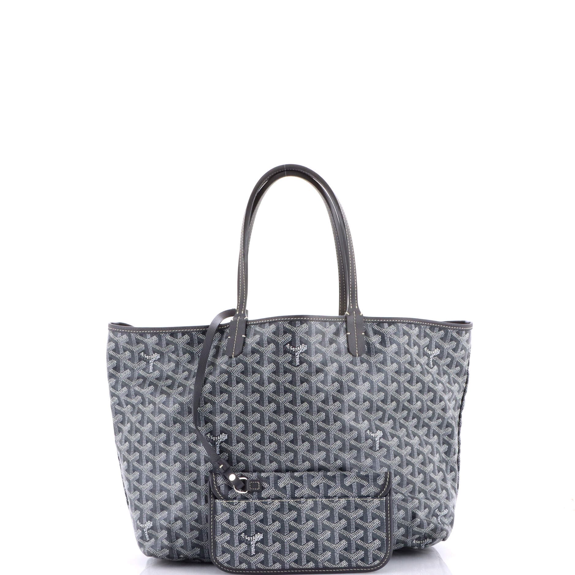 Pre-Owned Goyard Saint Louis Tote Coated Canvas PM, Alternate, color, Gray