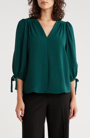 Renee C Ditsy Puff Sleeve Blouse