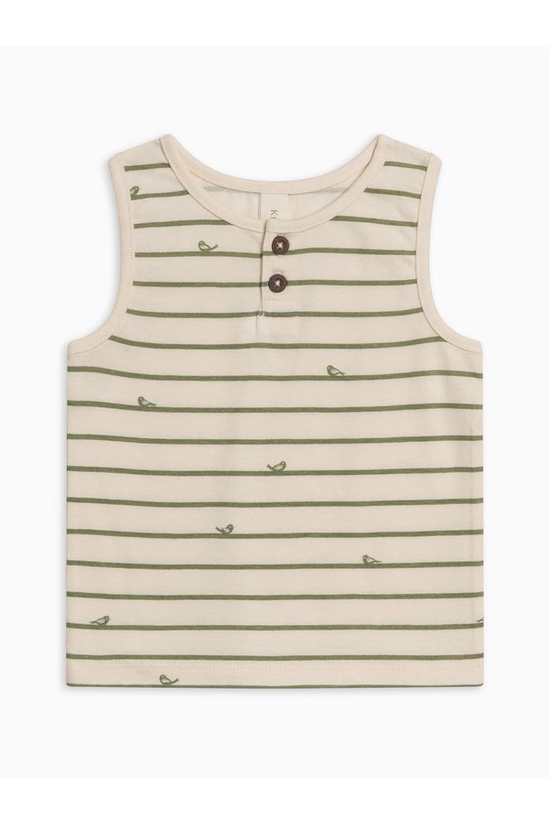 Organic Niko Henley Tank, Alternate, color, Bird Stripe/Fern