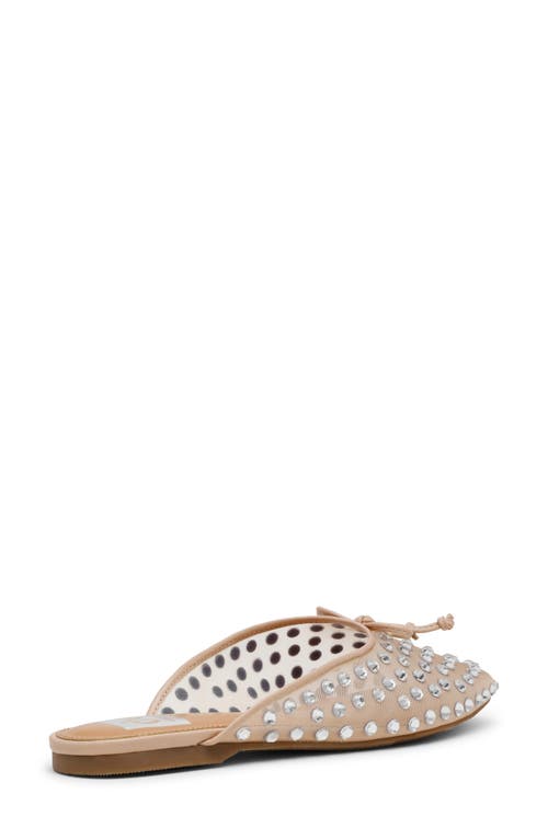Dolce Vita Dv By Misti Rhinestone Mesh Mule In Nude Mesh