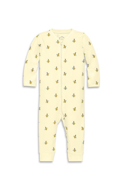 Baby Organic Zip Romper In Baby Bugs
