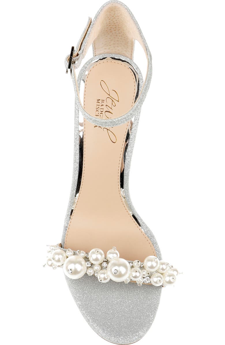 Jewel Badgley Mischka Laurence Ankle Strap Wedge Sandal, Alternate, color,