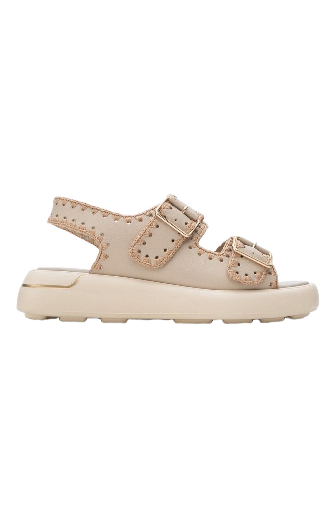 Douro Braided Rope Strap Leather Sandal, Alternate, color, Beige Leather