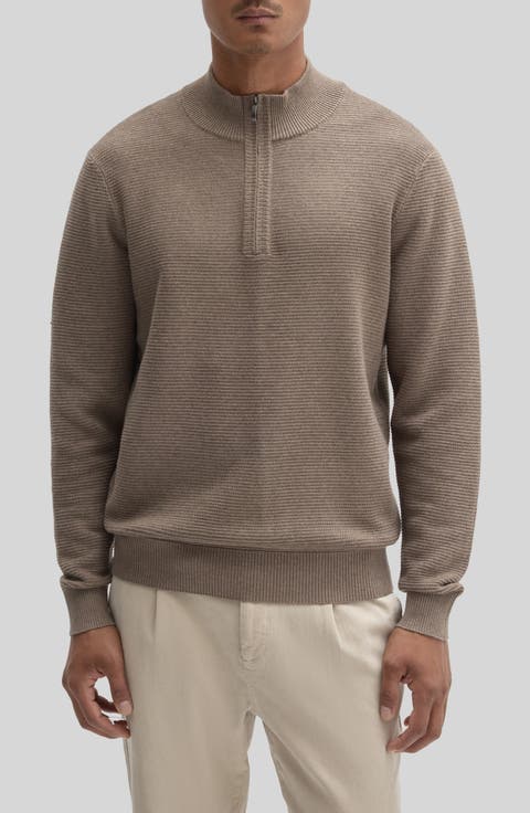Gonzalo Quarter Zip Cotton Sweater