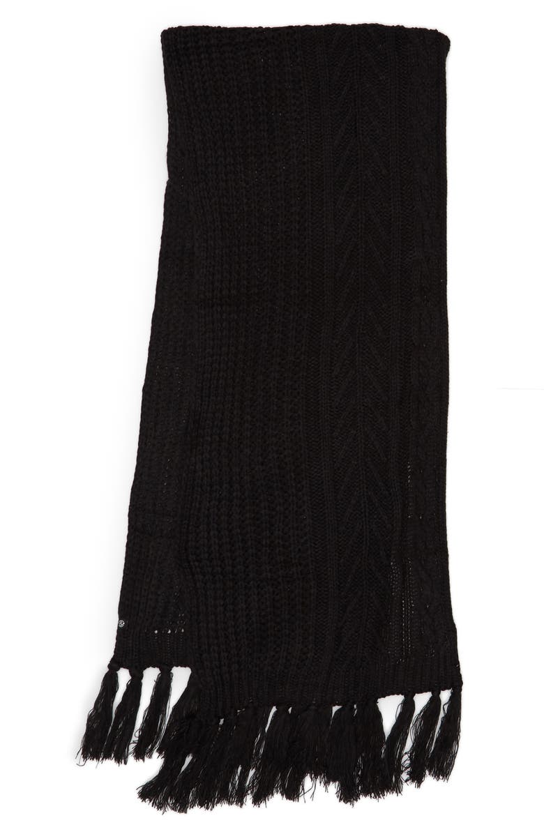 Treasure & Bond Fringe Cable Knit Scarf, Alternate, color, 