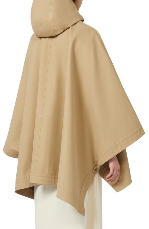 Weekend Max Mara Boa Hooded Poncho In Neutral