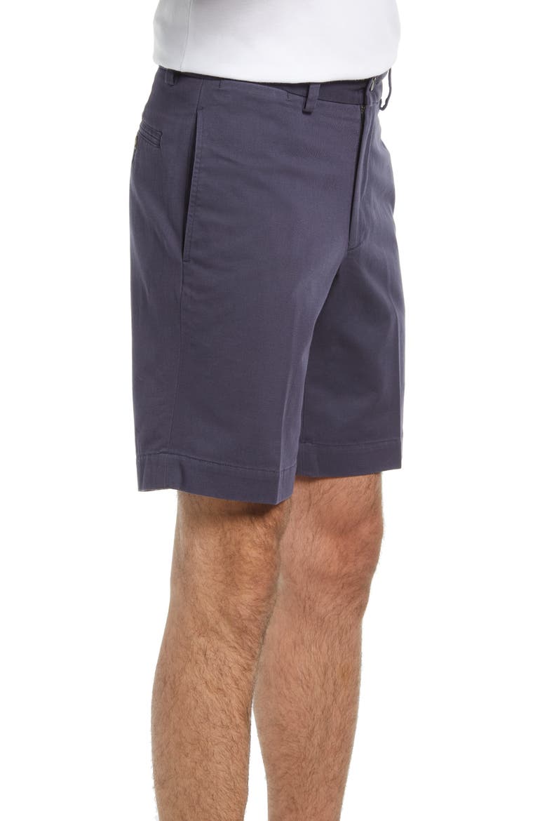 Charleston Khakis Flat Front Chino Shorts, Alternate, color, NAVY