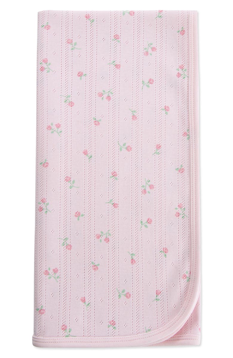 Little Me Dainty Roses Baby Blanket, Main, color, Pink